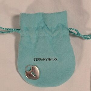 Tiffany & Co. Sterling Silver Medium Heart Lock Charm Pendant